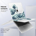 May Chen Compatible with MacBook Pro 13 inch Case 2022 2021 2020 Release Models A2338 M2 M1 A2251 A2289, Plastic Hard Shell Case for MacBook Pro 13 Inch with Touch Bar Fits Touch ID, Great Wave
