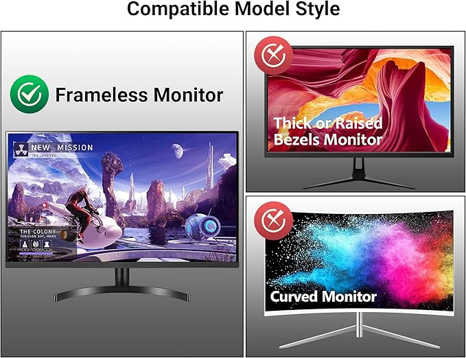 FILMEXT [2 Pack 21.5 Inch Computer Privacy Screen Filter for 16:9 All-in-One Desktop/Frameless Monitor- Removable Blue Light UV Blocking Privacy Shield for Thin Bezel Computer