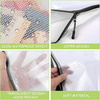 24pcs Mesh Zipper Pouches, A3 Size Waterproof Black Zipper Bags, Water-Resistant Plastic Zipper Pouch for School Office Supplies, Puzzles & Games Organizing Storage