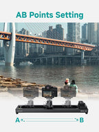 Accsoon Toprig Motorized Camera Slider, 24''/60cm Electric Video Slider with App/Button Control, 120° Panoramic Shooting, Time-Lapse/Loop Mode/Speed Konb, Compatible with DSLR,GoPro,Insta360,Phone