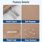 MOSISO Laptop Case 13.3 inch, 13-13.3 inch Laptop Sleeve Compatible with MacBook Air/Pro 13 / Pro 14, HP Dell ASUS Lenovo Notebook, Polyester Vertical Computer Sleeve Bag with Pocket, Bronze Brown