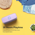 DOSS SoundBox Touch Wireless Bluetooth Speaker with 12W HD Sound and Bass, IPX5 Water-Resistant, 20H Playtime, Handsfree, Portable for Office, Home, Outdoor, Travel-Purple