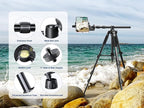 Elitehood Ultra-Stable Overhead Tripod for iPhone – Heavy Duty Aluminum iPhone Tripod Stand, 360°Adjustable & 25in Horizontal Long Phone Arm, Tall Phone Holder Stand Mount for Recording