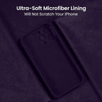 FireNova Designed for iPhone 15 Pro Max Case, Silicone Upgraded [Camera Protection] Phone Case with [2 Screen Protectors], Soft Anti-Scratch Microfiber Lining Inside, 6.7 inch, Purple