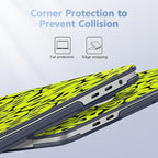 for MacBook Pro 16 inch Case 2019 2020 Release Model A2141, Plastic Hard Shell Cover with Keyboard Cover for MacBook Pro 16 inch with Touch Bar & Touch ID, Distorted Emoticon