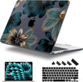Case for MacBook Air 15 Inch 2025 2024 2023 Release M4 A3241 M3 A3114 M2 A2941, Hard Shell with Screen Protector & Keyboard Cover, Compatible with Touch ID - Leaves
