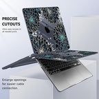 Case for MacBook Air 15 Inch 2025 2024 2023 Release M4 A3241 M3 A3114 M2 A2941, Hard Shell with Screen Protector & Keyboard Cover, Compatible with Touch ID, Luxury Floral