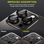 WSKEN for iPhone 14 Pro/iPhone 14 Pro Max Camera Lens Protector,[Night Shooting Mode] HD Tempered Metal Glass Camera Screen Protector Cover Film Accessories, Black