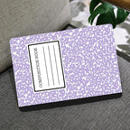 MEEgoodo Case for MacBook Pro 13 inch Case with M2 Chip 2022 2021 2020 New A2338 M1 A2251 A2289, Hard Shell with Keyboard & Camera Cover Compatible with 13 inch MacBook Pro, Composition Book Purple
