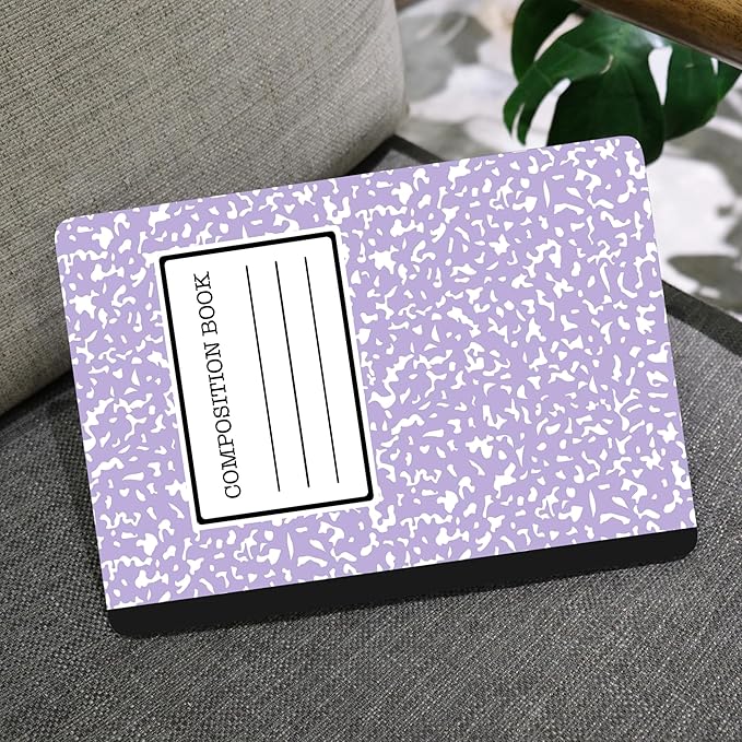 MEEgoodo Case for MacBook Pro 13 inch Case with M2 Chip 2022 2021 2020 New A2338 M1 A2251 A2289, Hard Shell with Keyboard & Camera Cover Compatible with 13 inch MacBook Pro, Composition Book Purple