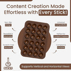 SUCKY Silicone Suction Phone Case Adhesive Mount - Anti-Slip Holder, Hands-Free Fidget Toy, Phone Accessory for iPhone and Android - Sticky Grip for Selfies, Videos, and Tiktok - Mocha Brown