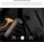 Native Union Belt Cable Duo – 5ft Ultra-Strong Braided Universal Charging Cable – Made with Recycled Materials – 2-in-1 Multi-Device MFi Certified Connectors for Lightning & Type-C Devices (Kraft)
