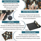 Retro Gothic Kawaii Desk Mat Cute Dark Academia Desk Pad Large Floral Mouse Pad XXL Gaming Mousepad, Laptop Computer Keyboard Mouse Mat, Deskmat Office Decor Accessories for Women, 31.5x15.75 in