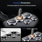 For Samsung Galaxy S24 Ultra Camera Lens Protector, Individual Lens Protector, Ultra HD 9H Tempered Glass Screen Protective Cover, Anti-scratch, Military Grade Drop Protection 2 Set. (Glitter Colorful, S24 Ultra)