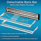 Rapink 48 Port Cat6A Patch Panel with Inline Keystone 10G Support, Shielded STP, 1U Network Patch Panel for Cat7, Cat6, Cat6A, Cat5e