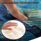 Hokafenle Ergonomic Mouse Pad Wrist Support, Terraced Slope Carpal Tunnel Wrist Pad for Mouse with Unibody Memory Foam, Wrist Rest Pain Relief Mousepad (Starry Night, 11.8x7.9 in)