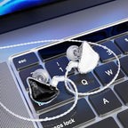 BASN Bmaster Triple Driver in-Ear Monitors Headphones with Powerful Deep Bass, HiFi Stereo IEM Earphones with Upgraded Detachable 2-Pin Cables for Musicians (White/Black, 2-Pin)