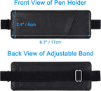 Wisdompro Adjustable Elastic Band Pen Holder, 2 Packs PU Leather Pencil Holder, Pen Sleeve Pouch, Fits for 8" to 11.5" Hardcover Journals, Notebooks, Planners, iPad