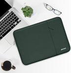 MOSISO Laptop Case 14 inch, 14 inch Laptop Sleeve Compatible with HP Lenovo Dell ASUS Acer, HP Stream, Dell Latitude, Lenovo IdeaPad, Polyester Vertical Computer Sleeve Bag with Pocket, Midnight Green