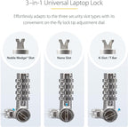 StarTech.com Universal Laptop Lock 6.6ft (2m), Security Cable for Notebooks Compatible with Noble Wedge/Nano/K-Slot, Keyless Combination Locking Cable, Cut-Resistant Cable, TAA (UNIVC4D-LAPTOP-LOCK)