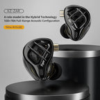KZ ZAR in-Ear Monitor 7BA+1DD Hybrid 8 Drivers Gaming Earbuds HiFi Bass Noise Isolation IEM, Clarity in All Frequency Stereo Comfort-fit in Ear Headphones for Audio Engineers, Musicians(No Mic)
