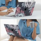 Mektron for MacBook Air 13 Case A1466/A1369 (2010-2017 Release), Snap-on Plastic Hard Shell Cover for MacBook Air 13.3 inch with Keyboard Cover,Blooming Chrysanthemums