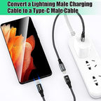 AGVEE 2 Pack 4 inch Lightning Female to USB C Male PD Adapter, 27W Fast Charger Charging Comverter for iPhone 15 16 Plus Pro Max Carplay, Samsung S25 S24 S23 S22, Not for Audio, Black