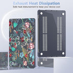 Case for MacBook Pro 13 inch with/Without Touch Bar (2016-2022, M2 A2338 M1 A2289 A2251 A2159 A1989 A1706 A1708), Hard Shell + Keyboard Cover + Dust Plug, Flowers & Herbs