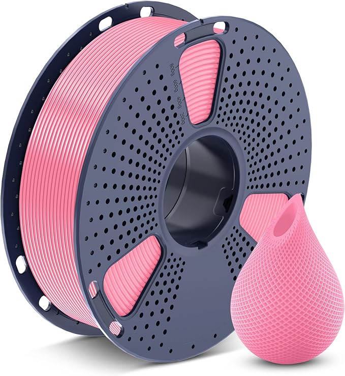 SUNLU 3D Printer Filament PETG Filament 1.75mm, Less Stringing Good Layer Adhesion High Toughness, PETG Filament 1.75 ±0.02mm, 1kg Spool(2.2lbs), Pink
