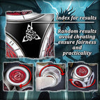 7 in 1 D6 Spinner DND Dice Set D&D, Metal Cube D and D Dice with Gift Box, Dungeons Dragons Role Playing Dice, Black Red