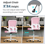 Drafting Chair, Tall Office Chair with Flip-up Armrests Executive Ergonomic Computer Standing Desk Chair, Office Drafting Chair with Lumbar Support and Adjustable Footrest Ring