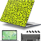 for MacBook Pro 16 inch Case 2019 2020 Release Model A2141, Plastic Hard Shell Cover with Keyboard Cover for MacBook Pro 16 inch with Touch Bar & Touch ID, Distorted Emoticon