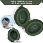 Replacement Ear Pads for Bose QuietComfort 45 (QC45)/QuietComfort SE (QC SE)/New QuietComfort Wireless Over Ear Headphones, Earpads Cushions with Softer Leather and Thicker Memory Foam