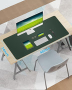 Leather Desk Pad Protector,Mouse Pad,Office Desk Mat, Non-Slip PU Leather Desk Blotter,Large Desk mat,Waterproof Keyboard mat for Office/Home/Decor (Dark Green,48" x 24")