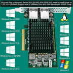 PCIE X8 Interface to 2X 10Gbps RJ45 Ports Network Adapter, Intel X540-AT2 Ethernet Controller, 2X 10GbE RJ45 Interface PCIE NIC Card, PCI Express 10GbE Converged Network Adapter (X540T2)