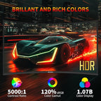 SANSUI 27 Inch WQHD 2560X1440 Curved Gaming Monitor, 180Hz MPRT 1ms Computer Monitor,HDMI2.0 * 2, DP1.2 * 2, Freesync, Curved 1500R, 5000:1 Contrast Ratio, 120% sRGB,HDR(ES-G27C1Q DP Cable Included)