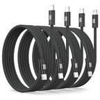 USB C to USB C Charging Cable, 100W Fast Charging [6.6ft, 4-Pack] Type C Charger Cord,Braided USBC Phone Charger Cable for iPhone 17 16 15 Pro Max/Samsung S25 S24/MacBook Pro/Air,iPad,Pixel,PS5,Switch