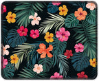 ITNRSIIET Mouse Pad with Stitched Edge Premium Textured Smooth Precise Operation Waterproof Washable Non-Slip Rubber Base Desktop Protection Mat, 10.2×8.3×0.12 inches, Beautiful Floral