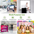 FUDESY 10x10 ft Backdrop Banner Stand, Heavy Duty Adjustable Background Kit With Carrying Bag, Step and Repeat Photography Frame for Trade Show Display Photo Booth Parties