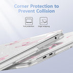 May Chen Case for MacBook Pro 13 inch M2 2023,2022,2021,2020 A2338 M1 A2251 A2289, Plastic Hard Shell Case for MacBook Pro 13" with Touch Bar Fits Touch ID, Clear Glitter Bow