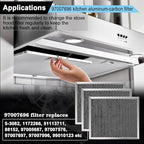 97007696 Charcoal Filter Replacement for Range Hood 41F Grease Filter 6105c 8-3/4" x 10-1/2" Aluminum Mesh Charcoal Carbon Filter Compatible with Most Brand Stove Vents -4 PACKS by Fetechmate
