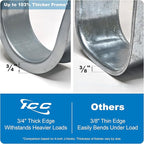 ICC 2-Inch Wall Mount J-Hook – 25-Pack, Cable Support Hooks with Retainer Clips, Galvanized Steel with Zinc Finish – for Structured Cabling and Cable Management