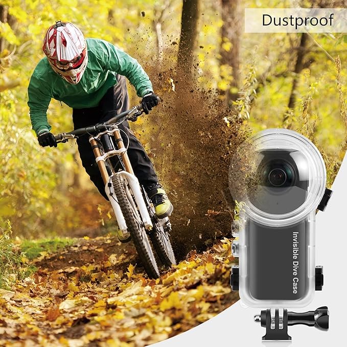 PULUZ 50m/164ft Invisible Dive Case for Insta360 X3 Underwater Waterproof Housing Cover Protective PC Sealed Shell Photography Housings with Bracket Camera Insta 360 X3 Accessories