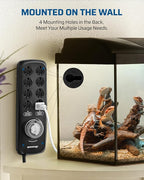 DEWENWILS Mechanical Timer Power Strip with 8 Outlets, 6FT Power Cord & Flat Plug, Overload Protection Mechanical Timer, Outlet Timer Indoor for Tanks, Aquarium, Grow Lights, Reptile Light, UL Listed