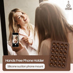SUCKY Silicone Suction Phone Case Adhesive Mount - Anti-Slip Holder, Hands-Free Fidget Toy, Phone Accessory for iPhone and Android - Sticky Grip for Selfies, Videos, and Tiktok - Mocha Brown