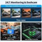 60FPS 9.2″ OEM Rear View Mirror Camera, Dash Cam, Detached Front Lens, 2K, Digital Signal Transmission, IMX462, IPS Screen, Night Vision, Parking Monitor, 64GB SD, for Trucks, Vans, SUVs