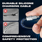 chubbycable Tri-Flex 3 in 1 USB C Cable for Apple Watch Charger Silicone 100W Multi Charging Cable Fast Charge Compatible with iPhone 16/15 Series iWatch iPad Airpods MacBook, 4.1FT, Orange