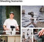 Zeapon EVO 125°Panorama Rotating Motorized Camera Slider, Powerful Quiet Motor for 5.5-11Lbs Payload, 23.6''/60cm Light Compact Slider Dolly with Carrying case, Buttons & App Control (D60 (23.6''))
