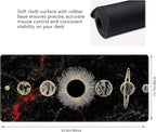 Galaxy Planet Large Mouse Pad,Gaming Keyboard Desk Pad,Extended Mouse Mat Non-Slip Rubber Base with Stitched Edges for Office Game Home XXL 35.4"x15.7"