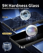 NIMASO for iPhone 16e/13 Pro/13/14 Screen Protector, 2 Pack Privacy Tempered Glass Screen Protector for iPhone 16e, 28°Anti-Spy, Automatic Dust Removal, Instant Installation (6.1 inches)